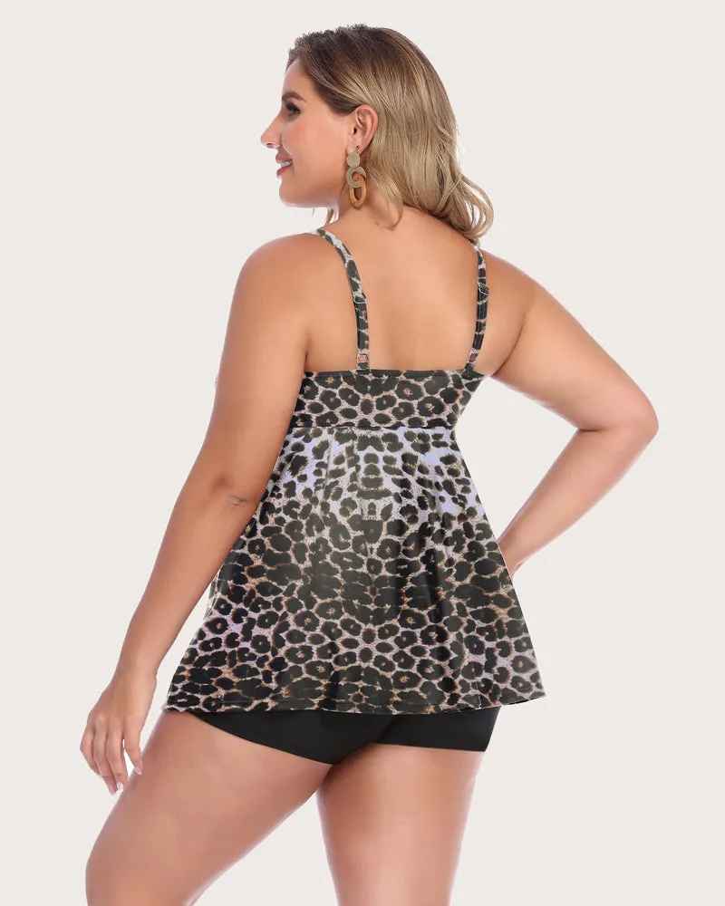 Two Piece Tankini Set Swimwear Suit
