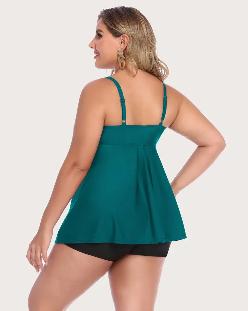 Two Piece Tankini Set Swimwear Suit