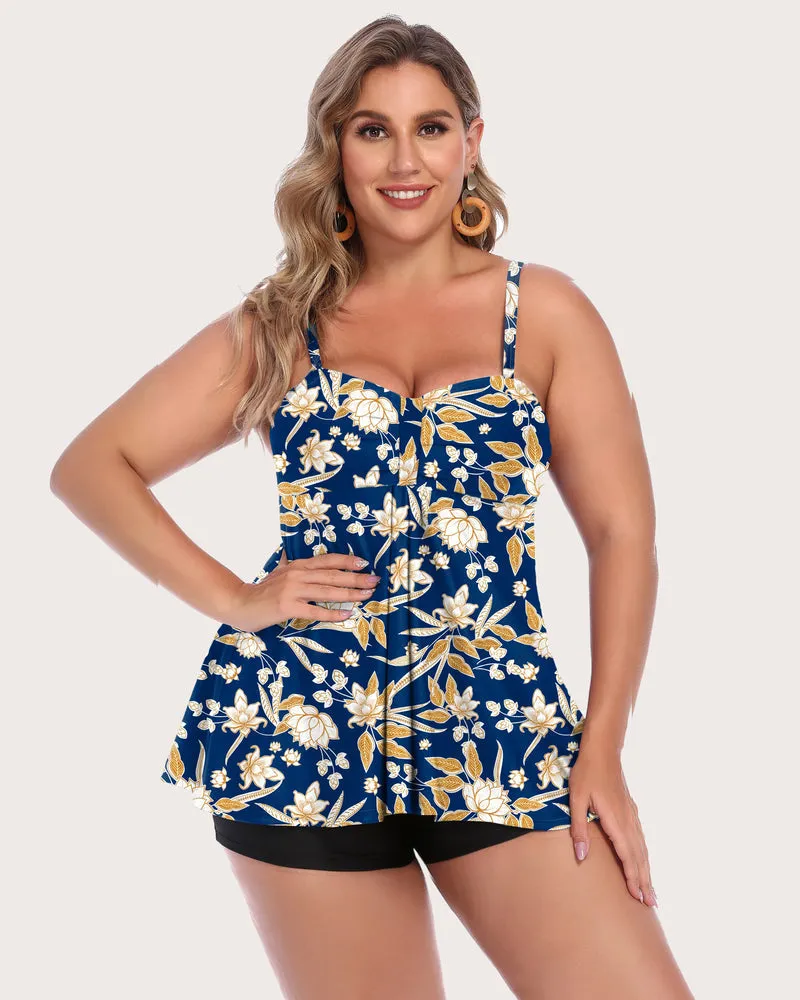 Two Piece Tankini Set Swimwear Suit