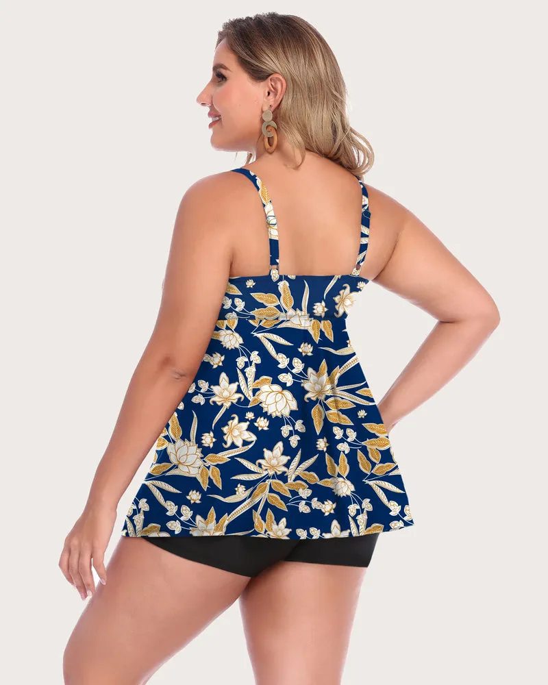 Two Piece Tankini Set Swimwear Suit