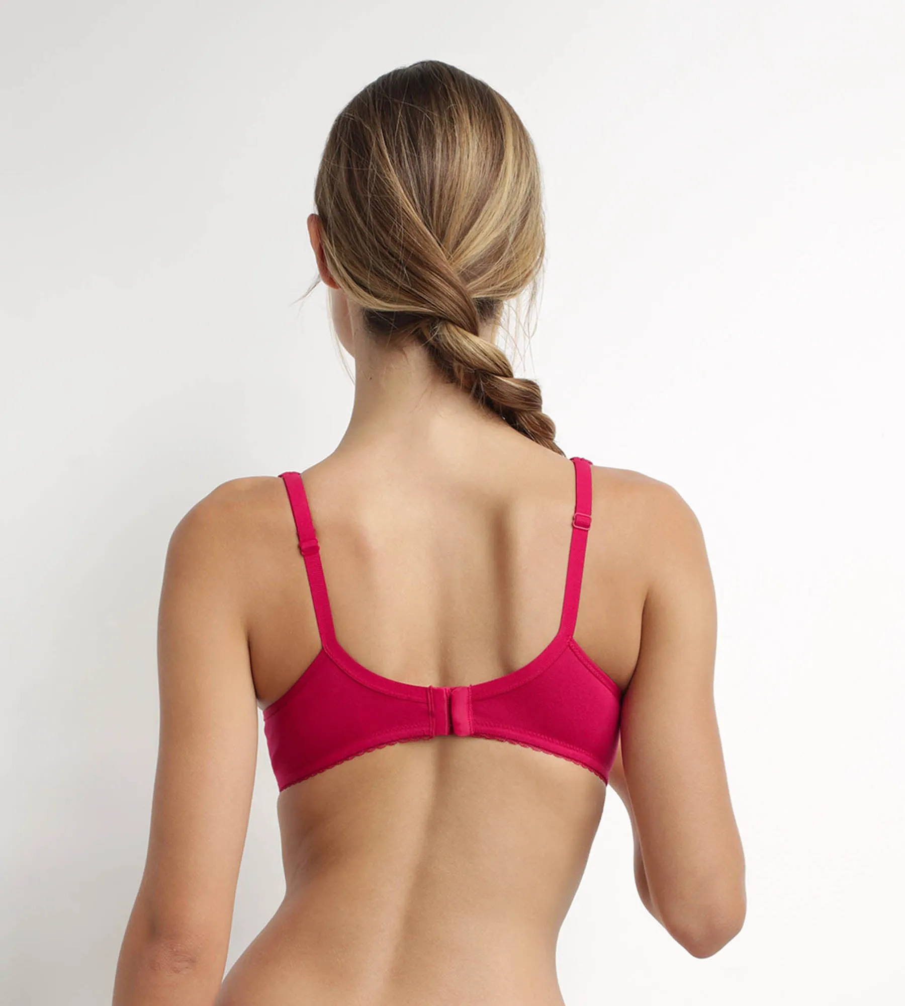 Underwired push-up bra Generous Red Organic Cotton Dim
