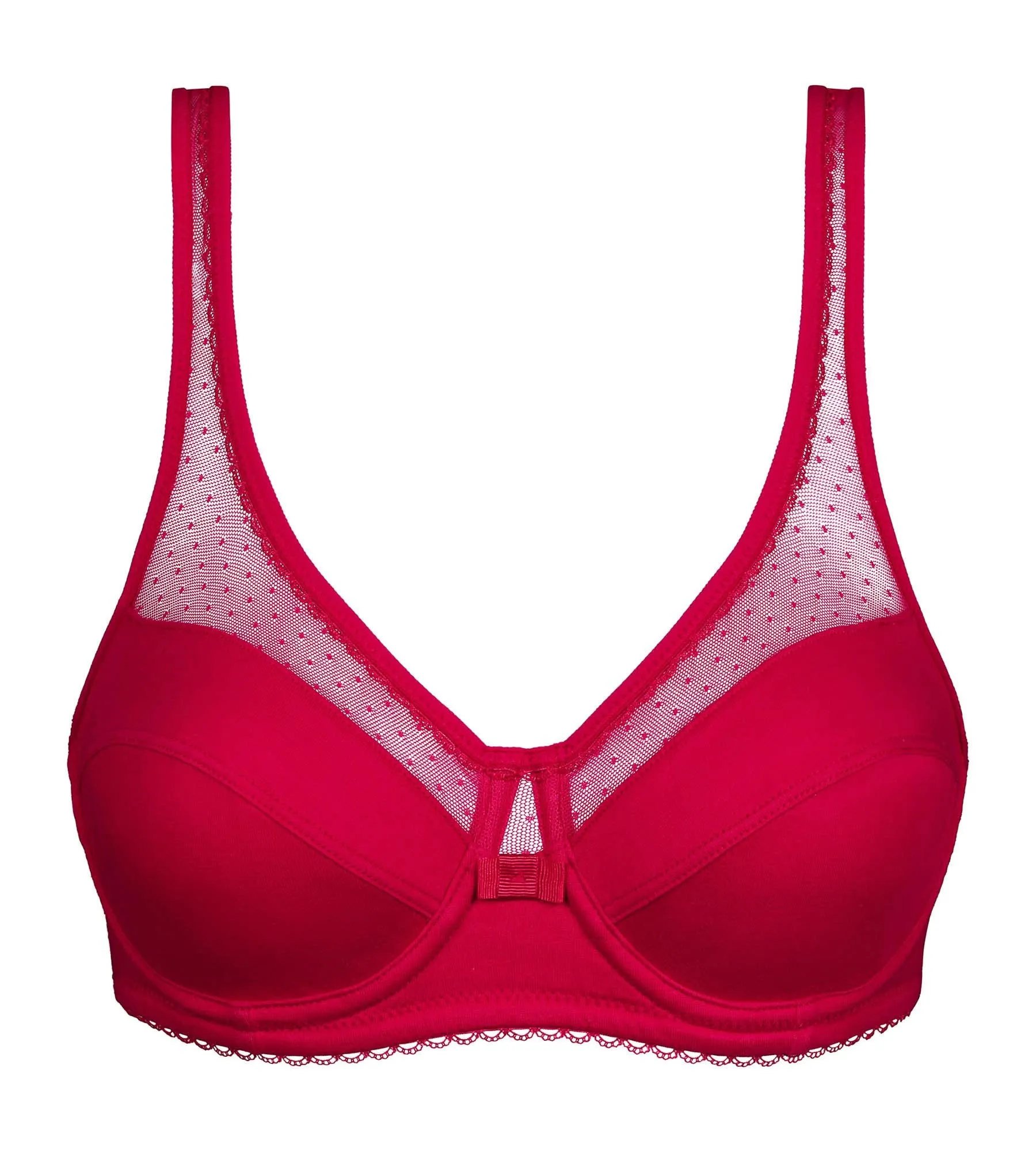 Underwired push-up bra Generous Red Organic Cotton Dim
