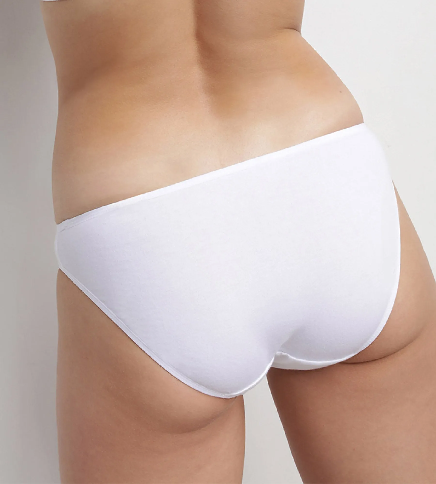 White EcoDIM cotton bikini knickers