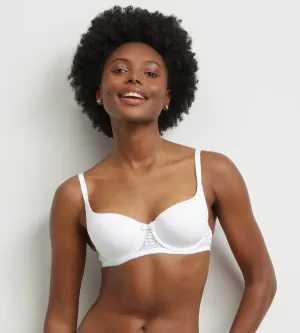 White floral lace recycled basket bra Dim Sublim