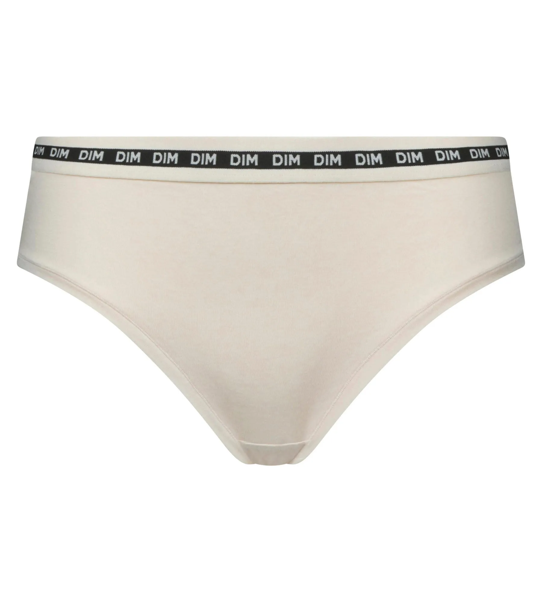 Women's Beige modal cotton shorty with contrasting waistband Dim Icon Essentiel
