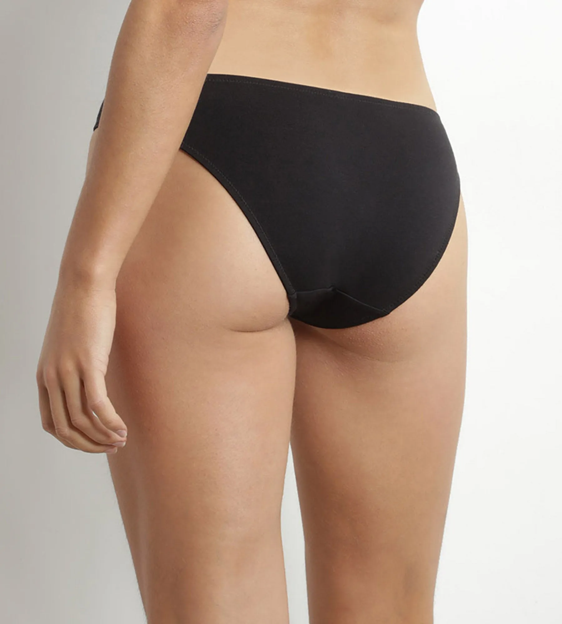 Women's cotton midi brief Black Dim Daily
