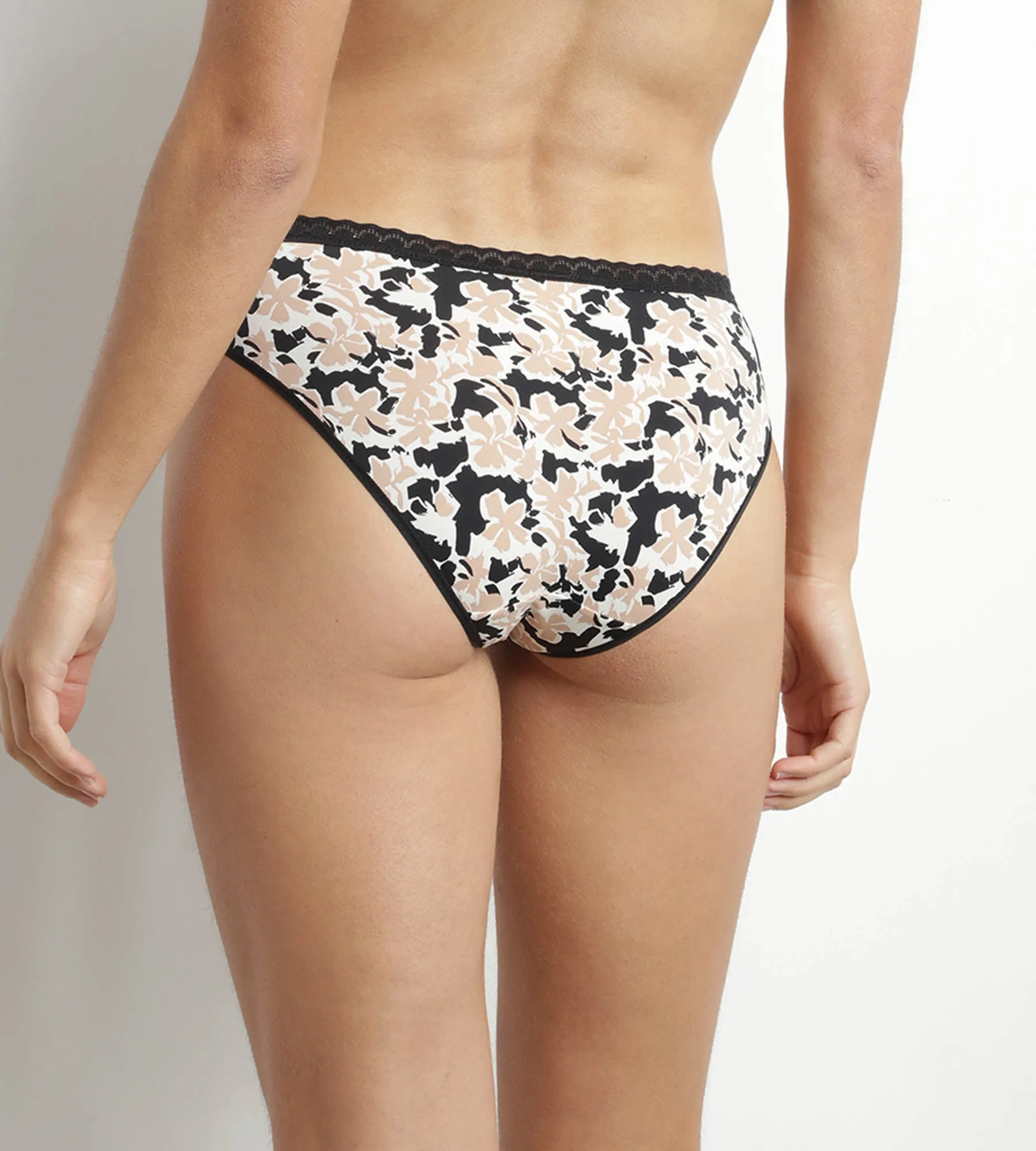 Women's floral microfiber panties with tulle Dim Daily Micro