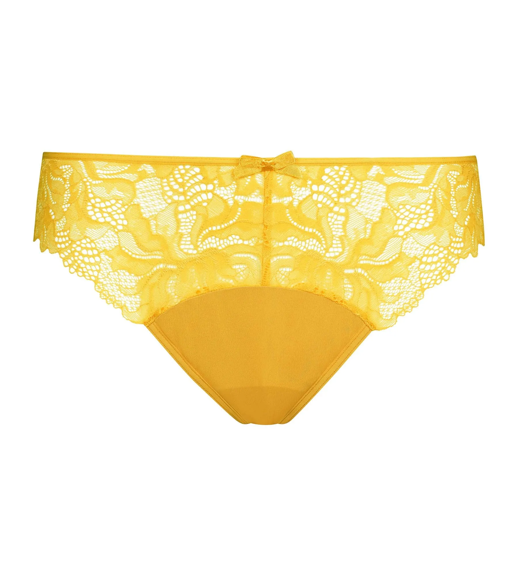 Women's microfiber and lace panties Yellow Dim Generous Essentiel