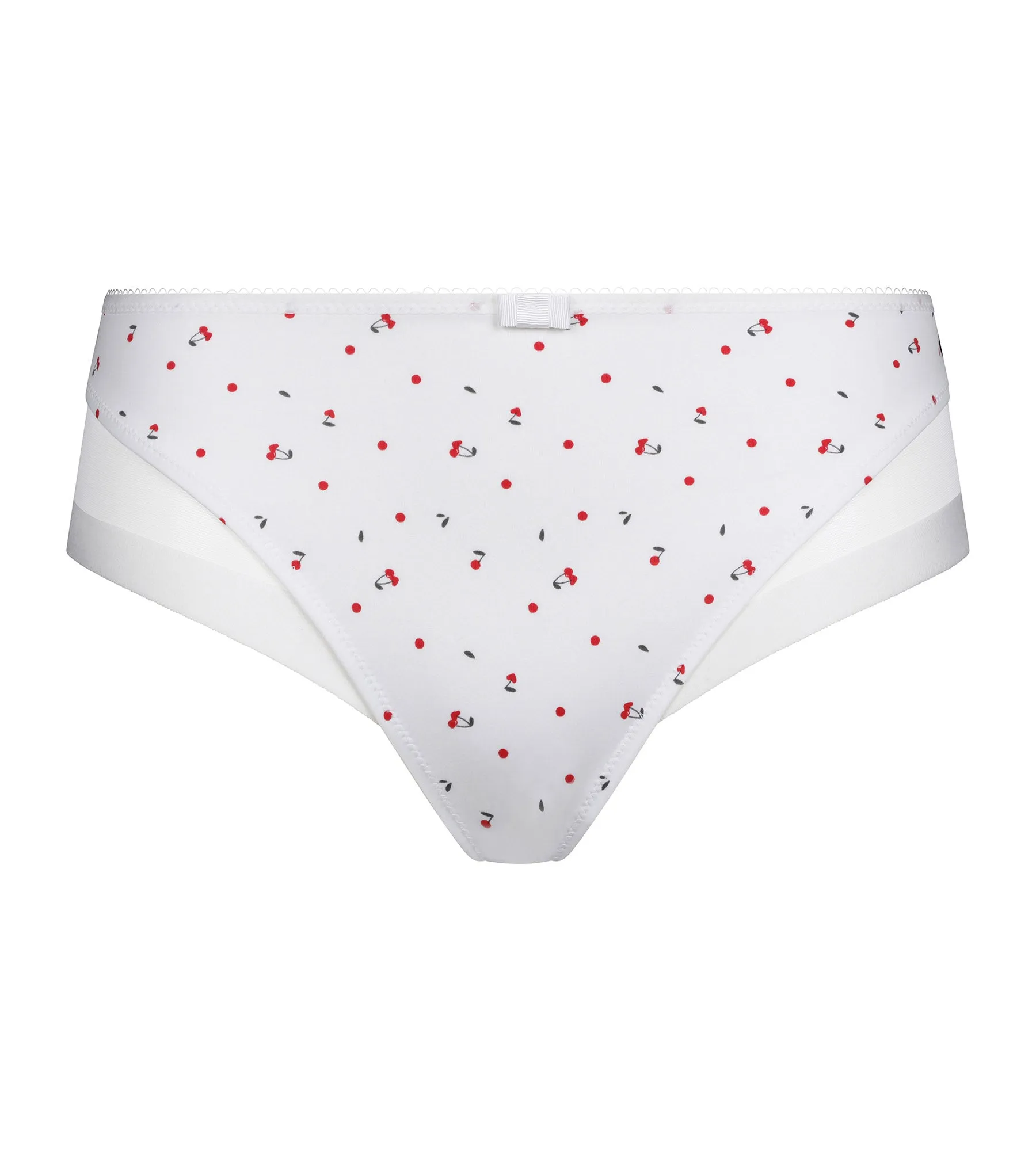 Women's microfiber panties with cherry pattern and Generous Essentiel tulle