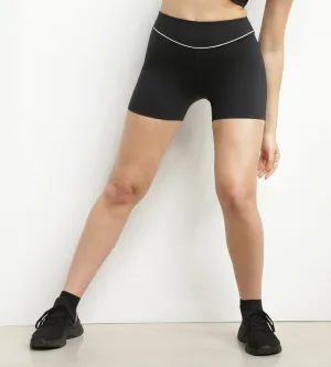 Women's sports shorts in black sculpting microfibre Dim Move