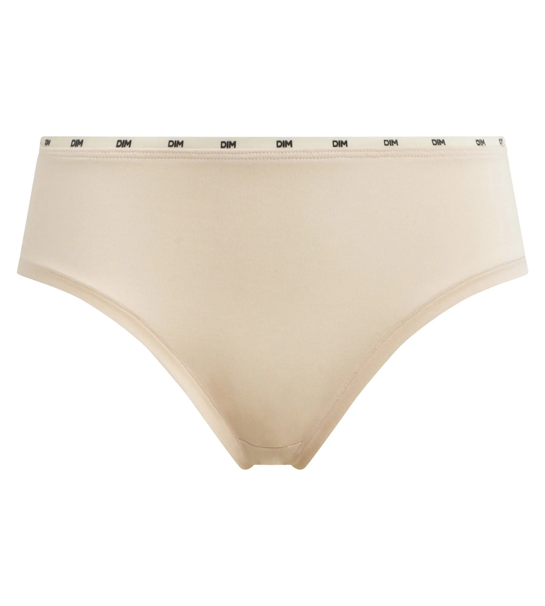 Women's stretch cotton briefs in Beige with a thin waistband Dim Icon Essentiel