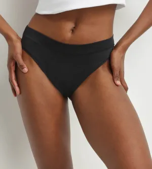 Women's Thong in Black Modal Cotton Dim Comfort Collection