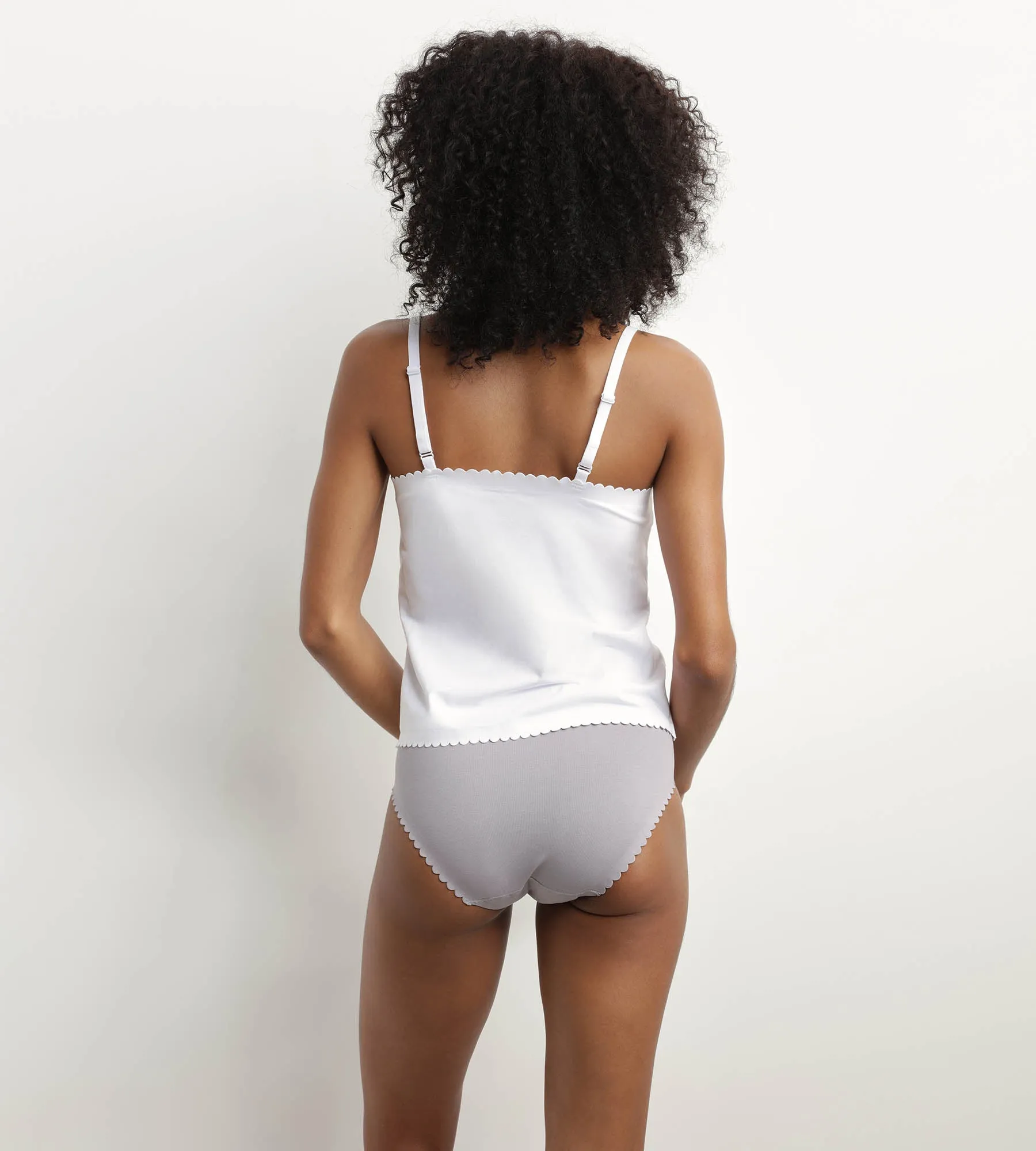 Women's white cotton seamless stretch top Body Touch Easy